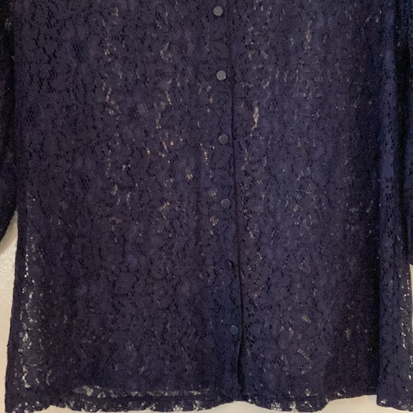LOFT Like New Lace Top 3/4 Sleeve Length Size M - Picture 7 of 9